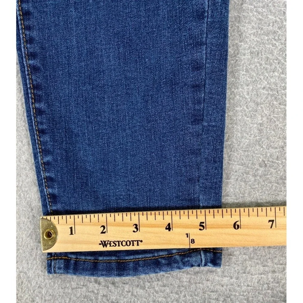 Kancan Ankle Skinny Mid Rise Womens Jeans 13/30 (Fits 32x29.5) Dark Wash Stretch